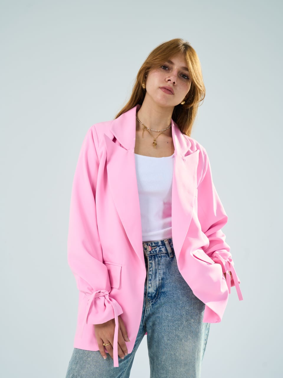 Cotton Candy Tie-Waist Blazer