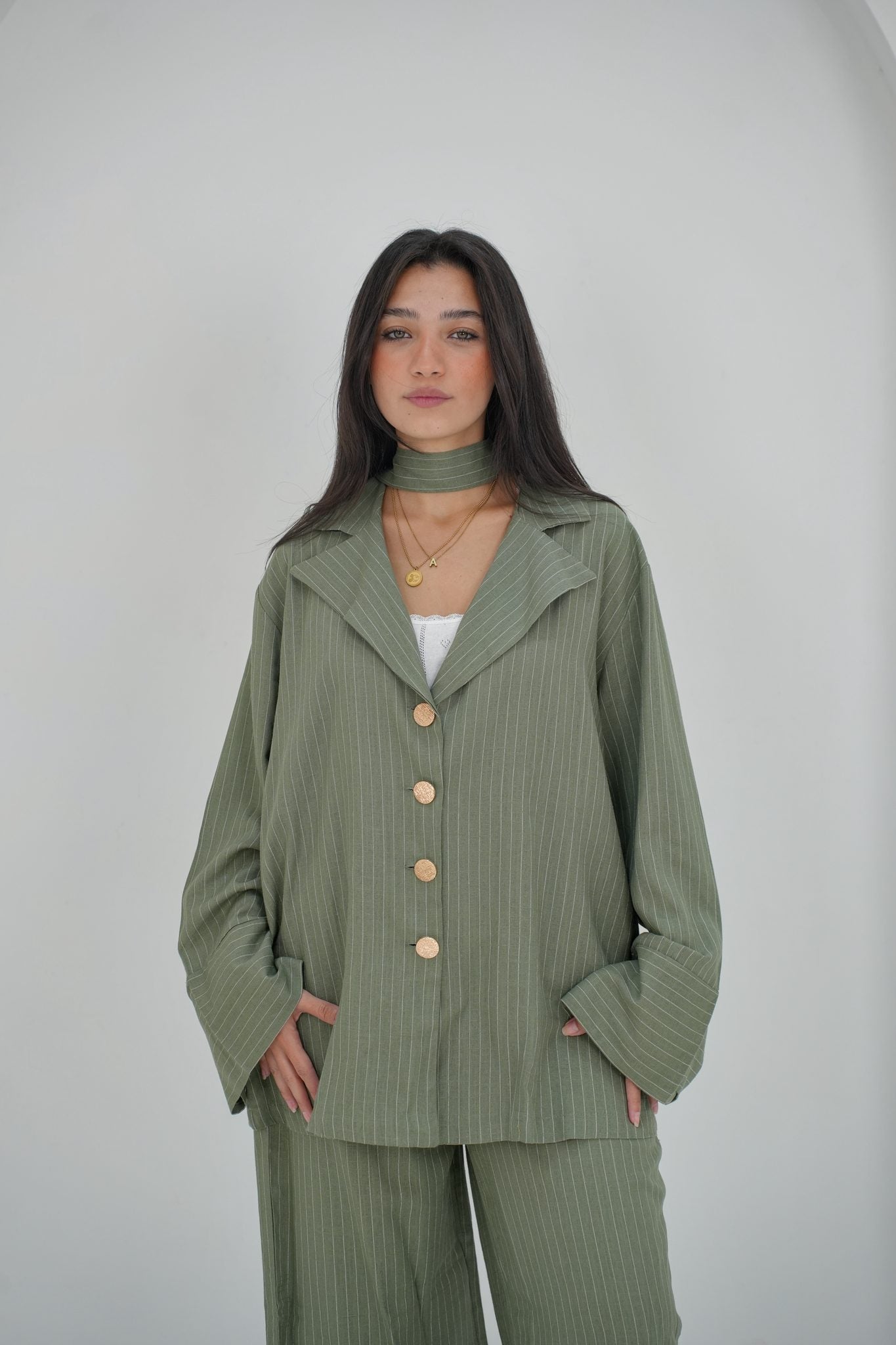 Olive Suit.