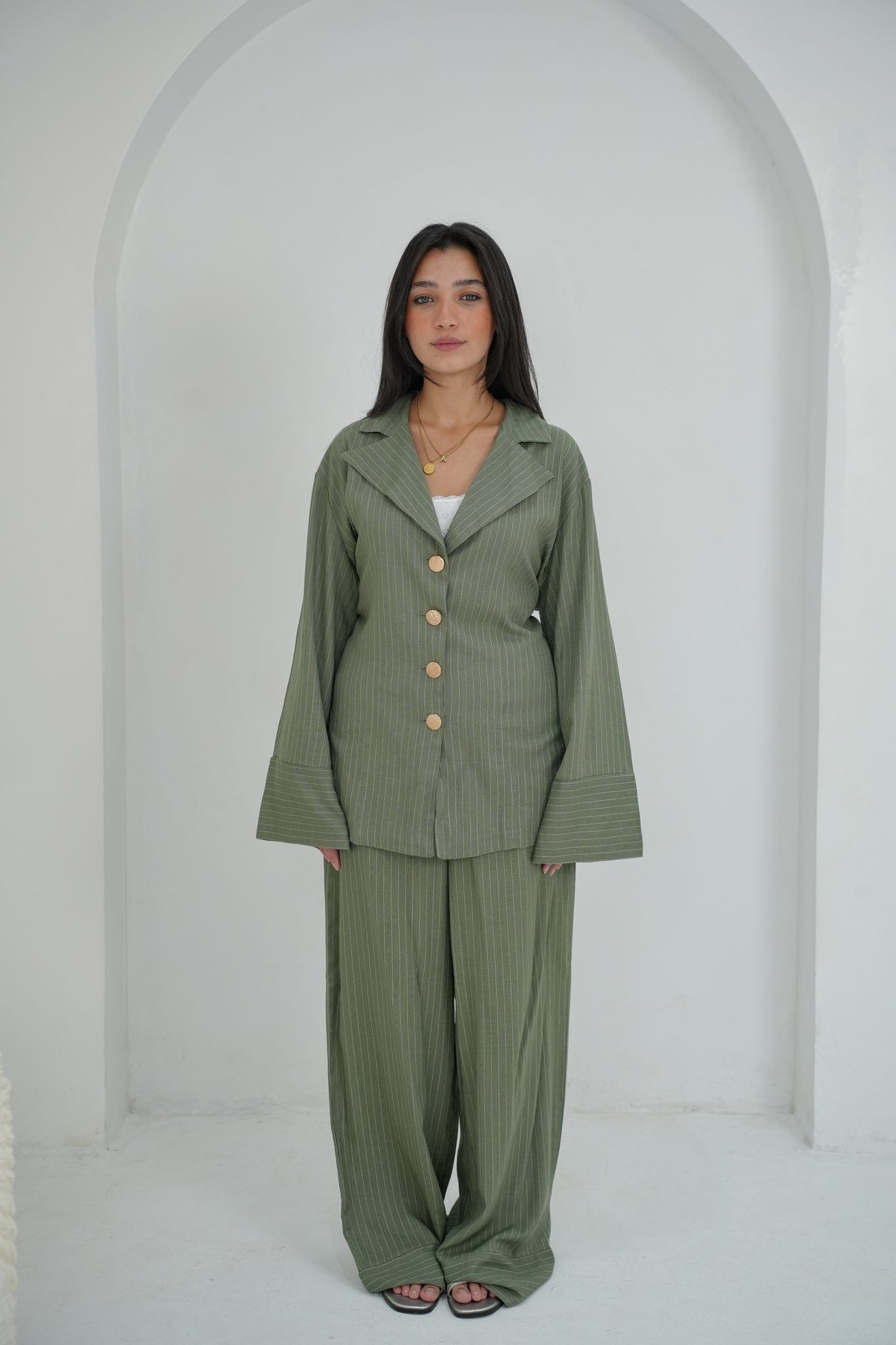 Olive Suit.