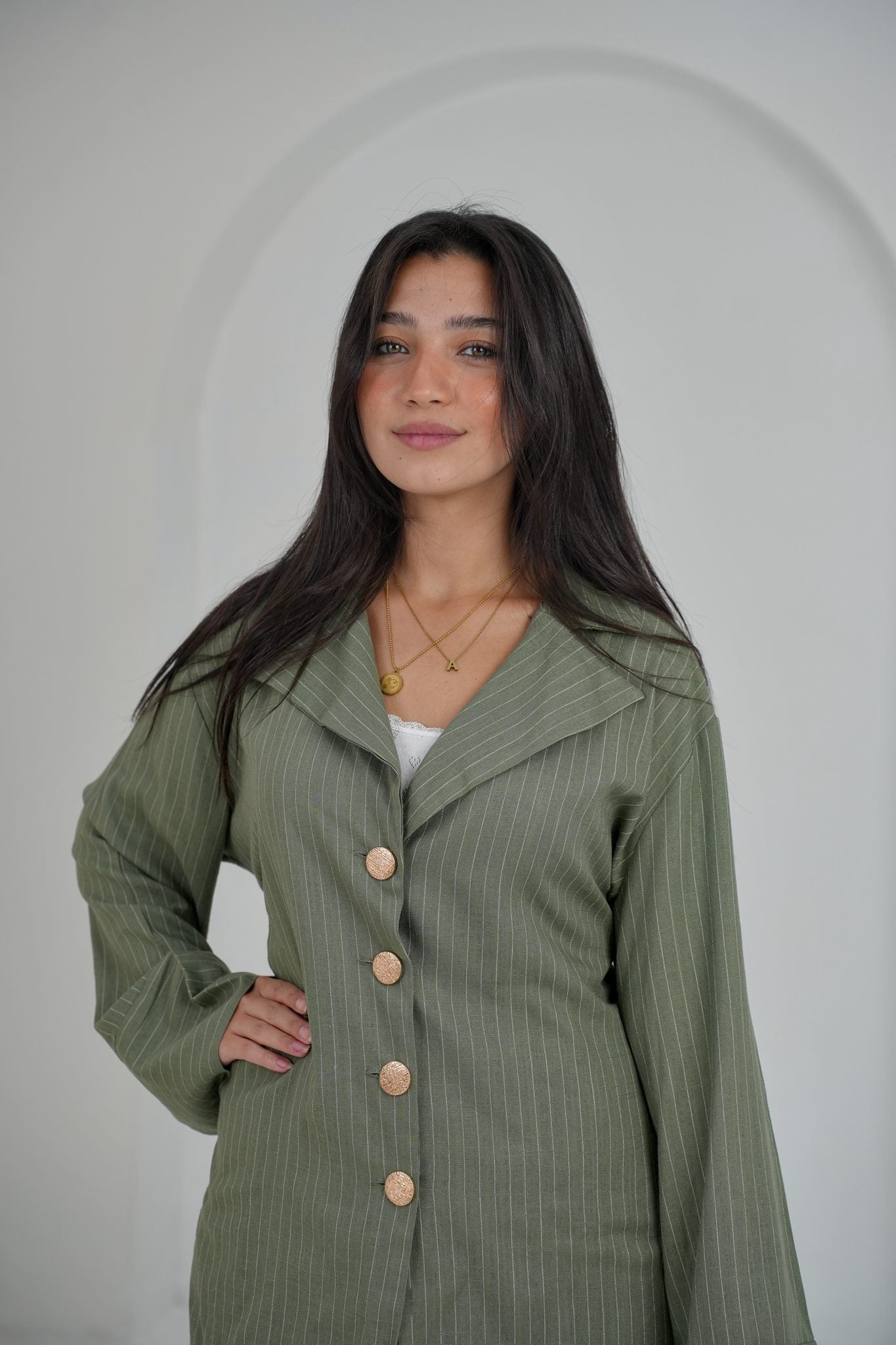 Olive Suit.