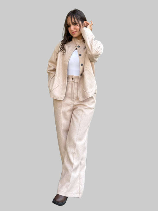 beige wool set