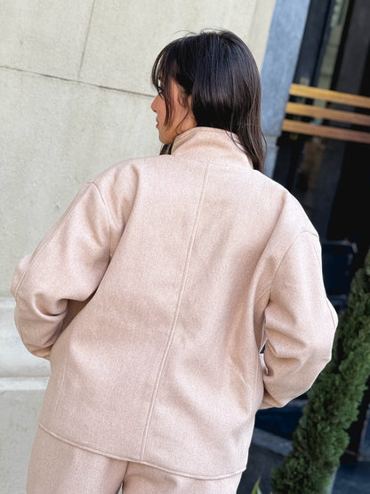 Wool jacket in beige