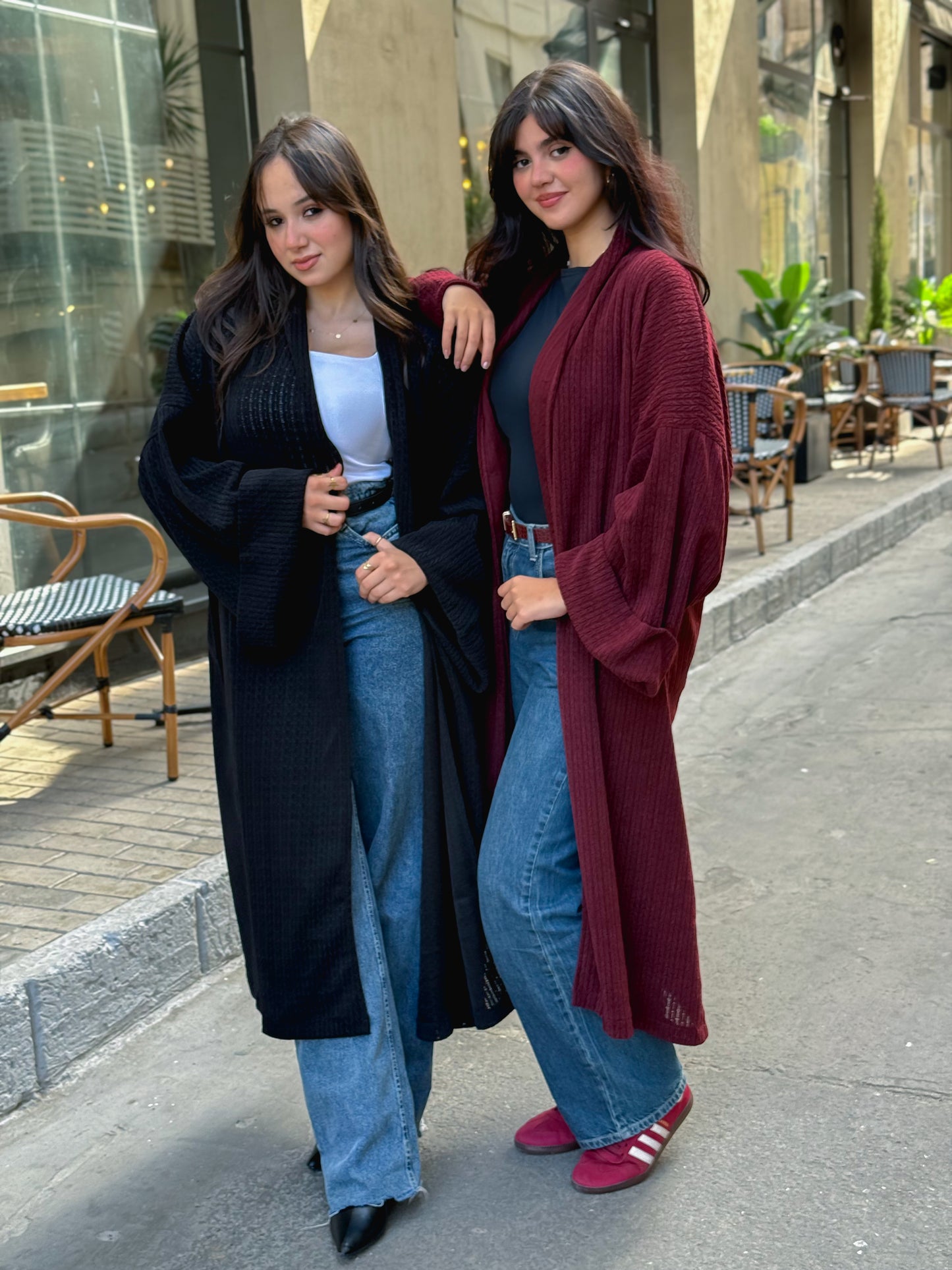 Wool Knitted Cardigan in black