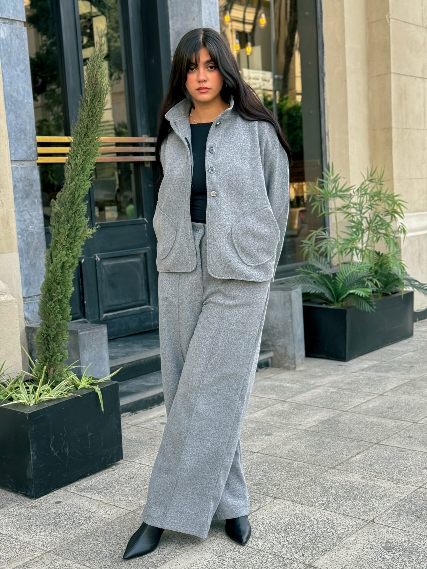 gray wool set
