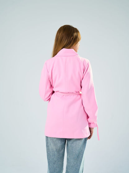 Cotton Candy Tie-Waist Blazer
