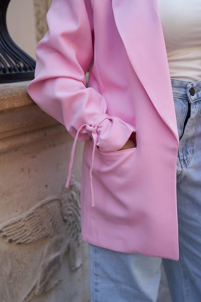 Cotton Candy Tie-Waist Blazer