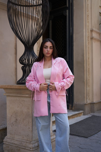 Cotton Candy Tie-Waist Blazer