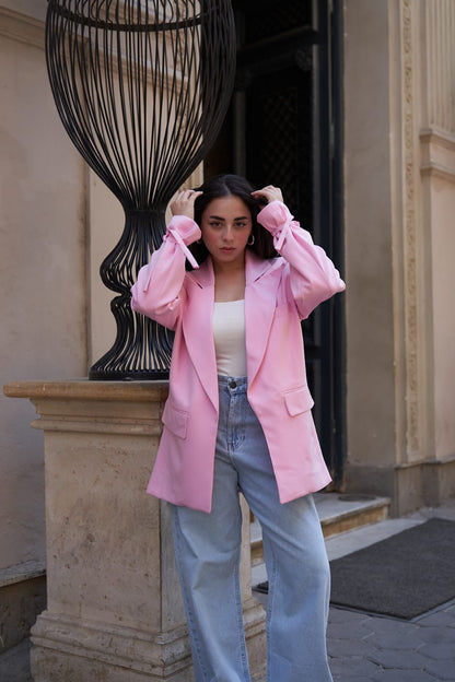 Cotton Candy Tie-Waist Blazer