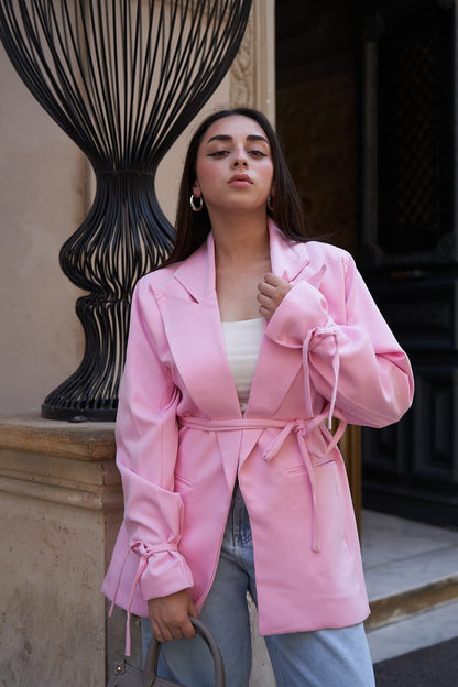 Cotton Candy Tie-Waist Blazer