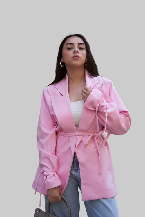 Cotton Candy Tie-Waist Blazer