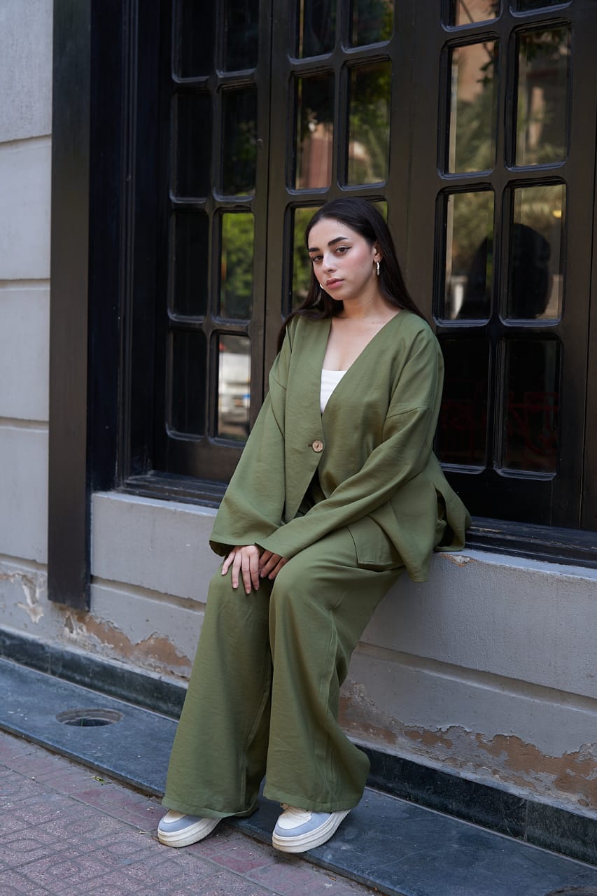 Olive Breeze Co-Ord Set