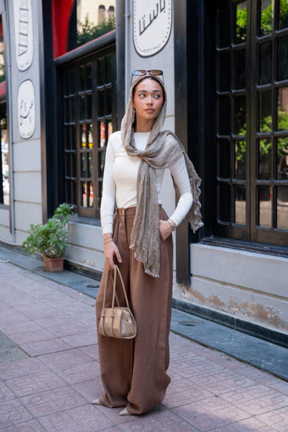 Mocha Drift Linen Pants