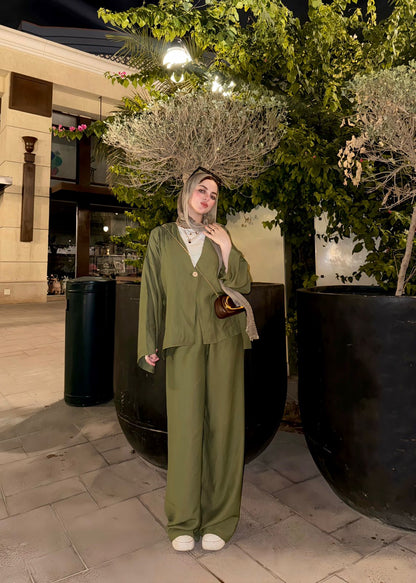 Olive Breeze Co-Ord Set