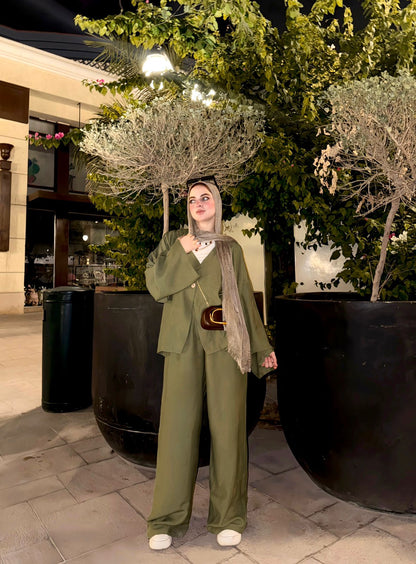 Olive Breeze Co-Ord Set