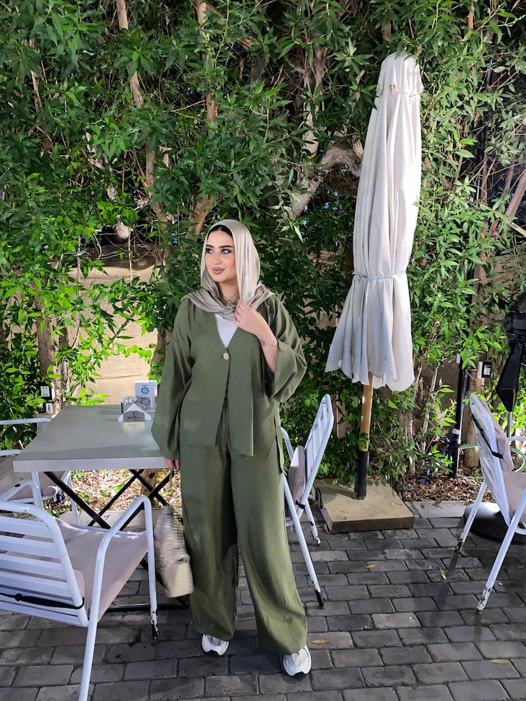 Olive Breeze Co-Ord Set