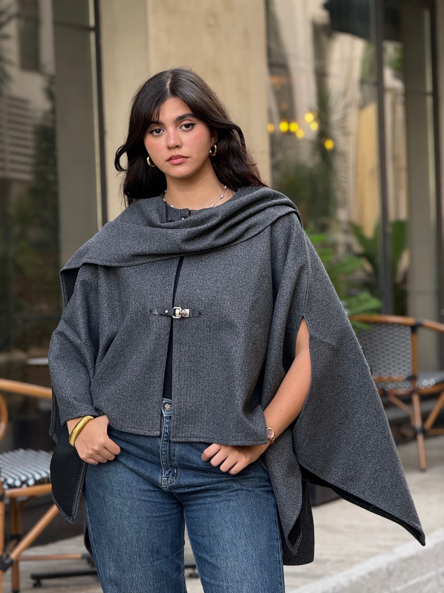 Mabella cape dark gray