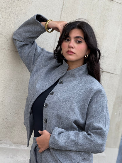 Wool jacket in gray