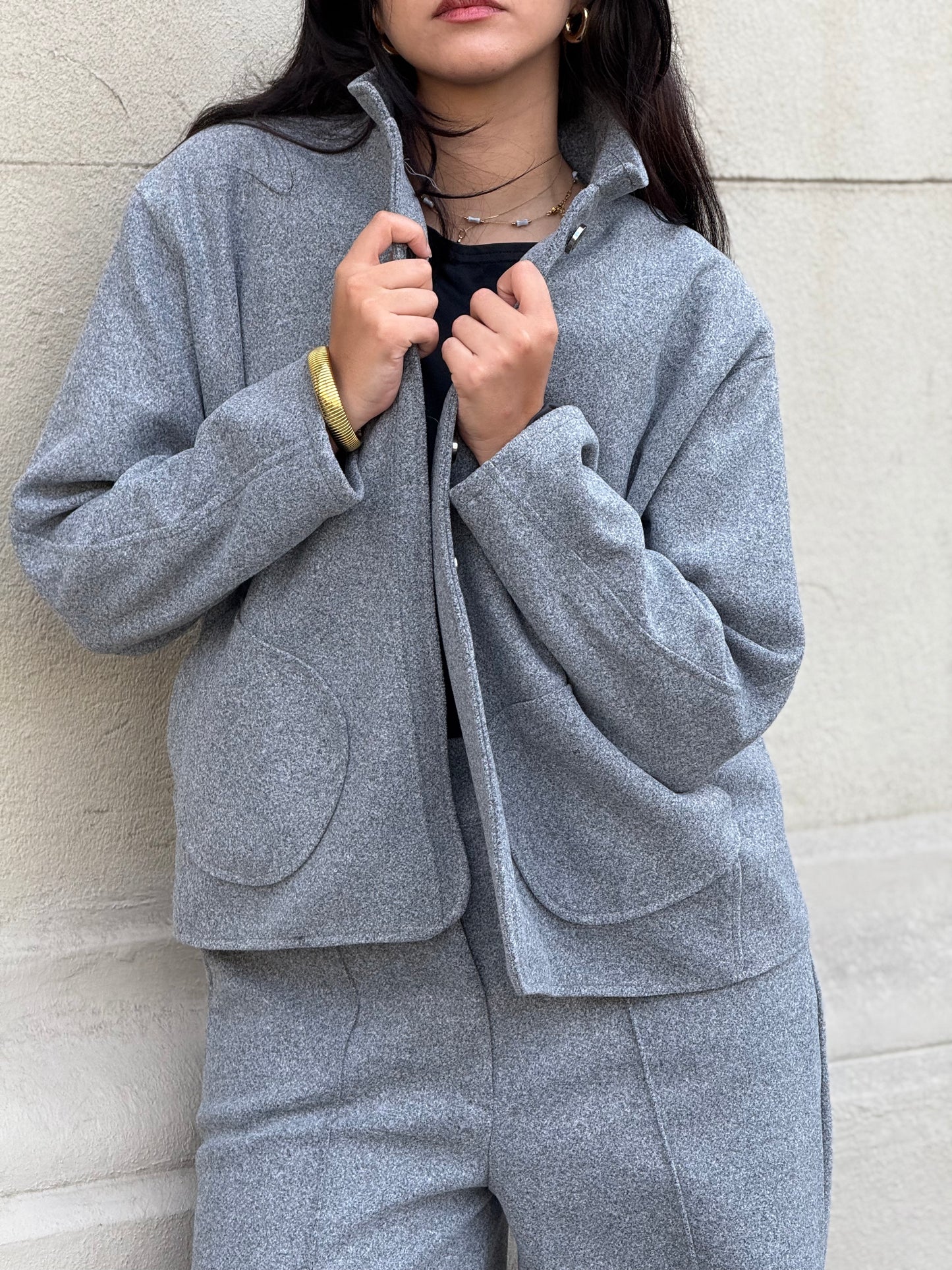Wool jacket in gray