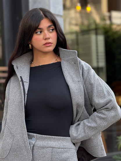 Wool jacket in gray